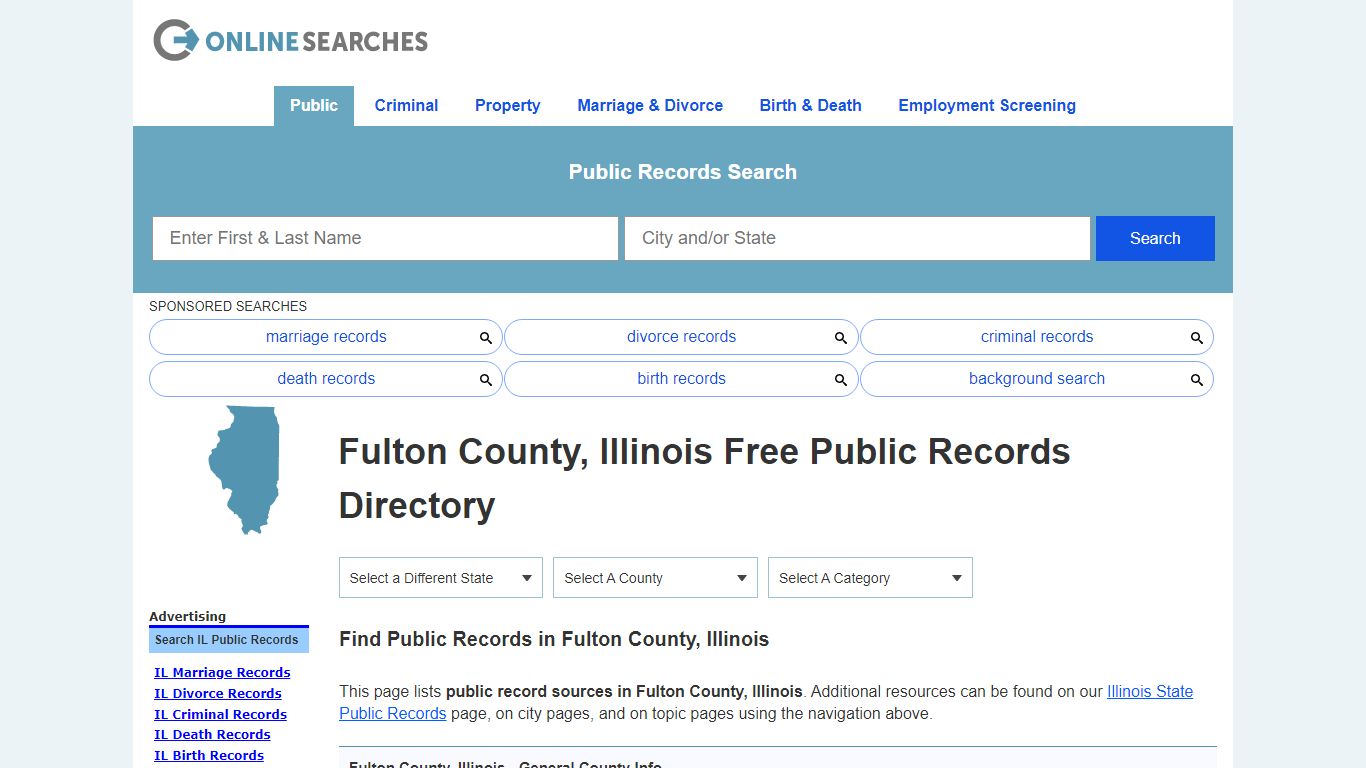 Fulton County, Illinois Public Records Directory